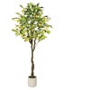 5FT Artificial Lemon Tree with 50 Lights - Realistic Faux Plant with Fruit, Lifelike Leaves, Pre-Potted for Home, Office, Living Room Decor - 4 of 4