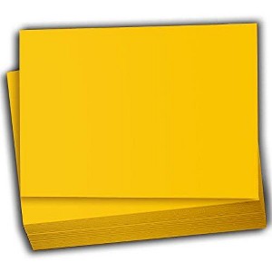 Hamilco Colored Scrapbook Cardstock Paper 5x7 Card Stock Paper 65 lb Cover 100 Pack (Sunflower Yellow) - 1 of 4