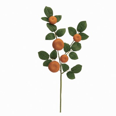 Transpac Artificial 20.87 in. Multicolor Spring Tangerine Spray Twig