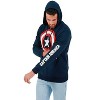 Seven Times Six Marvel Captain America Jacket Men's Shield Logo Long Sleeve Zip Up Hoodie Blue - 2 of 4