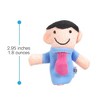 Garvee 16 Pack Soft Plush Finger Puppets Set -Family Members Velvet Cute Toys - 3 of 4