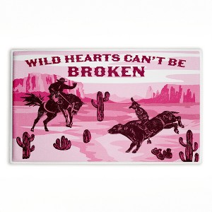 Stupell Industries Wild Hearts Can'T Be Broken Printed Plush Bath Mat And Bath Rug, Design By Diane Labombarbe, 18"X30" - 1 of 4