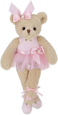 Bearington Nina Plush Stuffed Animal Ballerina Teddy Bear in Pink Ballet  Outfit, 13 inches