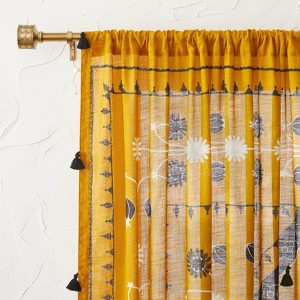 2pk Light Filtering Doorway Embroidery Window Curtain Panels Gold - Opalhouse™ designed with Jungalow™ - 1 of 4