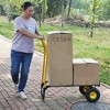 Hand Truck Dolly 2 Wheel Dolly Cart And 4 Wheel Push Cart With Swivel Wheels 330 LBS Capacity Heavy-Duty Luggage Trolley Cart For Moving Warehouse - 2 of 4