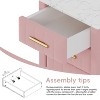 Sapphtopaz Nightstand with Drawers and Handles Wooden Entryway Table Night Stand for Bedroom, Living Room - 2 of 4