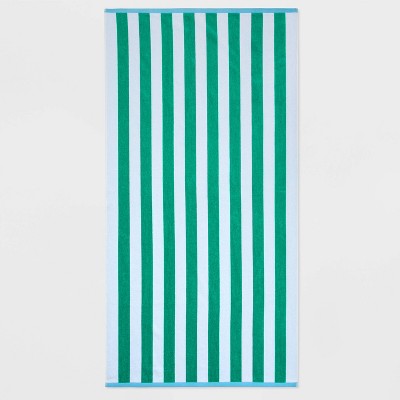 WOW Reversible Beach Towel White/Green/Blue - Sun Squad™