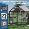 Catio Outdoor Cat Enclosure with Weather-Resistant Cover, Large Cat House with 2 Platforms, 2 Bridges & a Resting Box for Multiple Kittens - 3 of 4