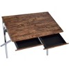 XIYUYEU Home Office Desk Modern Writing Desk with 2 Storage Drawers and Chrome Wooden Desktop for Office - 3 of 4