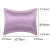 PiccoCasa Satin Silky Oxford Machine Washable Envelope Closure Euro Sham Pillowcases 2 Pcs - 4 of 4