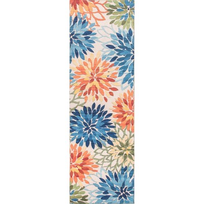 Nuloom Rosana Floral Machine Washable Indoor/Outdoor Area Rug