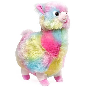 Bearington Annabelle Plush Stuffed Animal Rainbow Alpaca, 12 inches - 1 of 4