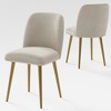 MAYEERTY Dining Chair Gold Metal Leg Beige for Home Dining Room - 4 of 4