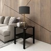 2-Piece Glass End Table, 2 Layer Square Side Table With Tempered Glass Tabletop And Storage Shelf, Modern Coffee Table - 4 of 4