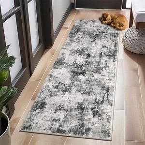Runner Rug, Vintage Abstract Washable Hallway Runners for Kitchen Laundry Room, Ultra-Thin Soft Non-Slip Rug Runners for Entryway Bedroom - 1 of 4