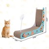 Sandinrayli L-Shape Cat Scratcher Lounge, Corrugated Cardboard Scratching Pad for Indoor Cats - 2 of 4