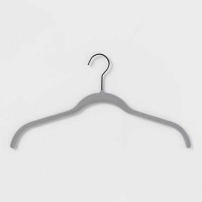 10pk Shirt Flocked Hangers Gray - Brightroom™