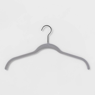 10pk Shirt Flocked Hangers Black - Brightroom™