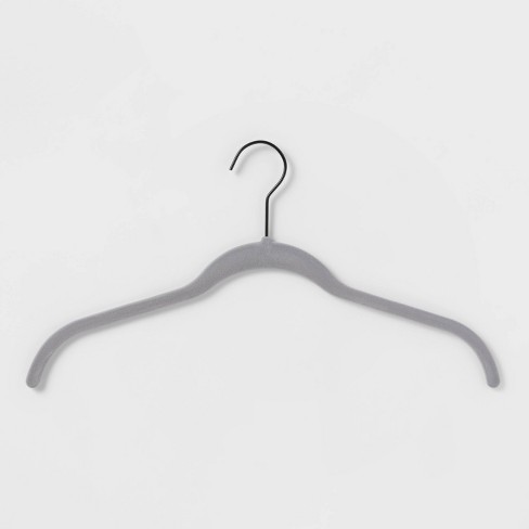 30pk Suit Flocked Hangers Gray - Brightroom™ : Target
