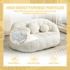 63.78" Chenille High Back Lazy Sofa Bean Bag Lounger with Foam Filling, Durable Soft Cushion, Indoor & Outdoor Accent Floor Chair - 4 of 4