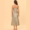 cheibear Women's Spaghetti Strap Nightdress Cami Satin Pajama Dress - 3 of 4