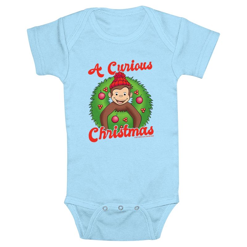 Infant's Curious George A Curious Christmas Onesie, 1 of 4