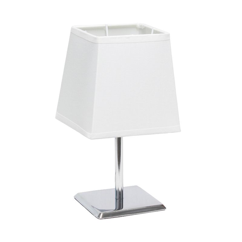  Mini Table Lamp with Squared Empire Fabric Shade - Simple Designs, 1 of 8