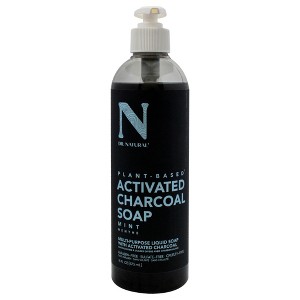 Dr. Natural Activated Charcoal Liquid Soap - Combat Acne and Blemishes - Deep Cleansing Body Wash - Gentle Body Soap for Clear Skin - Mint - 16 oz - 1 of 1