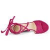 Allegra K Women's Open Toe Crisscross Block Heeled Lace Up Sandals - 4 of 4