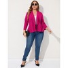 YESFASHION Women Plus Size Casual Blazer Open Front Long Sleeve Work Office Cardigan Jackets - 3 of 3