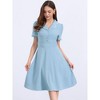 INSPIRE CHIC Women's Elegant Ruffled Peter Pan Collar Dresses - 4 of 4