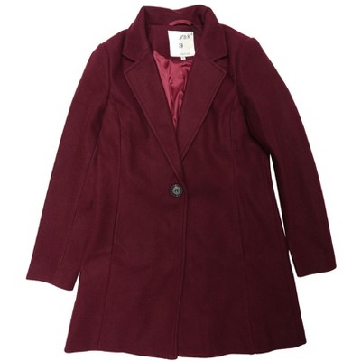 INSPIRE CHIC Women's Regular Fit Notched Lapel Long Sleeve Buttoned Classic Coat
