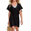 Girls swim cover up crochet swimsuits kids swimwear beachwear tops - 4 of 4