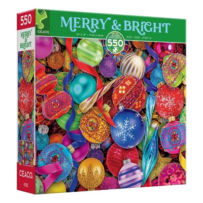 Ceaco Merry & Bright: Christmas Ornaments Jigsaw Puzzle - 550pc