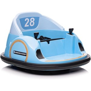 12V Kids Ride-On Bumper Car, Electric Toddler Vehicle with Remote Control, Battery Display, 360° Spin, LED Lights, MP3 & USB - 1 of 4