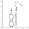 Black Bow Jewelry Brushed Infinity Symbol Dangle Earrings in Stainless Steel - 4 of 4