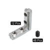 Unique Bargains Zinc Alloy Corner Connectors with M5 Screws for 3030 Series L-Shape Interior Joint Brackets - 3 of 4
