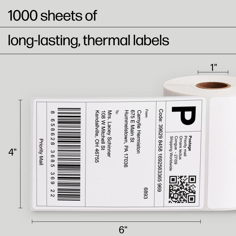 HP Thermal Shipping Labels, Thermal Labels Personal or Business Use, 2 of 6