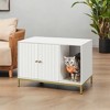 Litter Box Enclosure, Modern Cat Litter Box Furniture Hidden, with Scratching Mat, Cat House, Side End Table, 31.5 x 19.7 x 21.7 Inches - 4 of 4