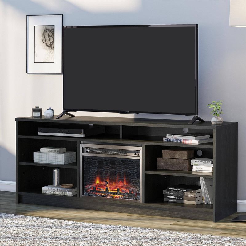 Hartwick Electric Fireplace Insert and 6 Shelves TV Stand for TVs up to 65" - Room & Joy, 3 of 10