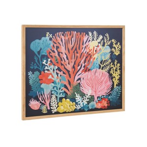 Kate & Laurel All Things Decor 20"x16" Gallery Bright Coral Underwater Ocean Print by The Creative Bunch Studio Natural - 1 of 4