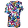 Womens Trolls Poppy and Friends V-Neck Scrubs Top - 2 of 4