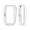 Ross-Simons Italian Sterling Silver Paper Clip Link Hoop Drop Earrings - 4 of 4