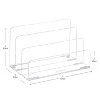 Mind Reader 3-Tier Mail Sorter, Desktop Organizer, Mail Organizer, Modern, Office, Acrylic, 7"L x 4"W x 4"H, Clear - 3 of 4
