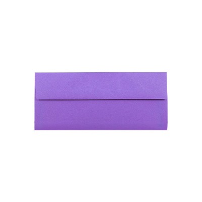 JAM Paper #10 Business Colored Envelopes 4.125 x 9.5 Violet Purple Recycled Bulk 500/Box (15864H)