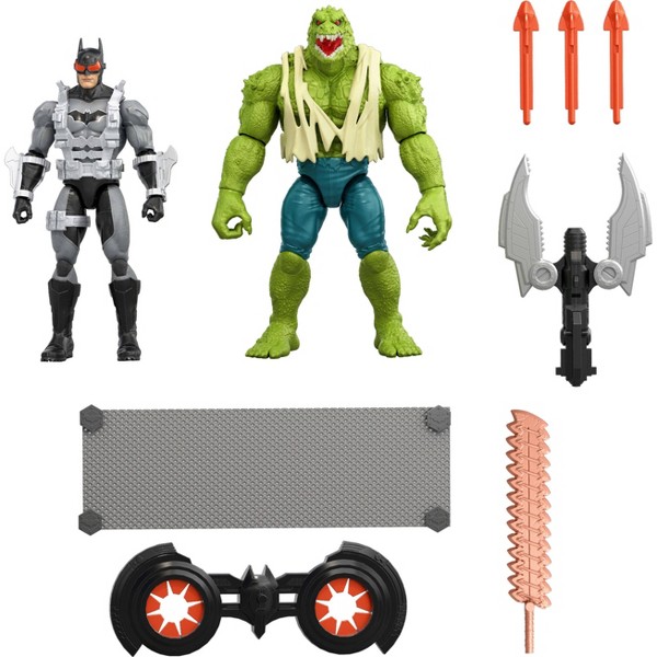 DC Comics Premier Batman vs Killer Croc Paquete de 2, Escala 6.5 Pulgadas con 22 Puntos de Articulación y Accesorios