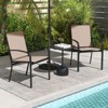 Tangkula Outdoor Dining Chairs Set of 2 w/ Breathable Fabric Armrests High Back - 2 of 4