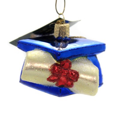 Old World Christmas 2.0" Mortarboard Graduation Cap  -  Tree Ornaments