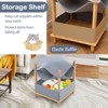 Tangkula 2-Tier Elevated Cat Bed Cat Tower w/ Dual-Layer Felt Fabric Top Condo Hammock - 4 of 4