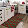 Christmas Checkerboard Area Rugs for Living Room Bedroom Xmas Festival Decorations Rugs Soft Foldable Accent Rug - 3 of 4